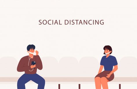 People do social distancing illustration... | Premium Vector #Freepik #vector #background #people #social #care Raya Card, Happy Birthday Illustration, Down Wedding Hairstyles, Wearing Mask, Half Up Half Down Wedding, Birthday Illustration, Building Illustration, Vector People, Half Up Half Down Hairstyles