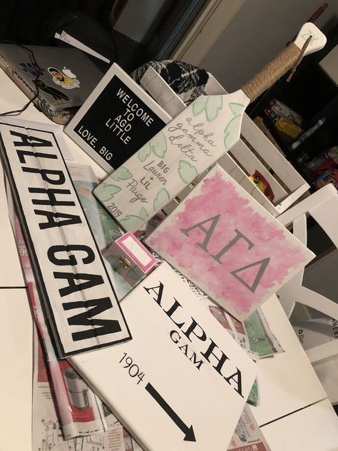 Alpha Gamma Delta Paddle, Alpha Gamma Delta Aesthetic, Alpha Gamma Delta Canvas Paintings, Alpha Gamma Delta Canvas, Agd Canvas, Delta Gamma Canvas, Adpi Graphics, Sorority Baskets, Sorority Diy