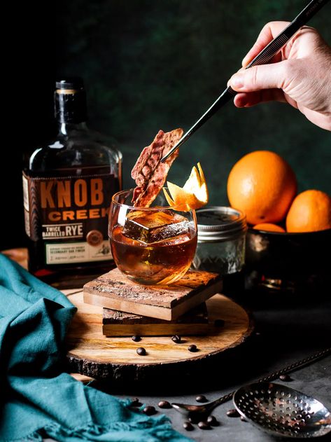 Easy Maple Old Fashioned Makes Your Friday Cocktail a Breeze - Cocktail Contessa Maple Old Fashioned, Maple Whiskey, Whiskey Smash, Maple Coffee, Whiskey Cocktail, Cocktail Serving, Homemade Coffee, Bourbon Cocktails, Beautiful Bars