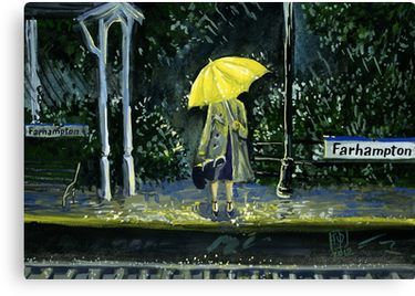 Yellow umbrella part 2 Canvas Print My Yellow, Yellow Umbrella, Umbrella Art, How I Met Your Mother, Art How, I Meet You, Affordable Wall Art, New Wall, Painting Inspiration