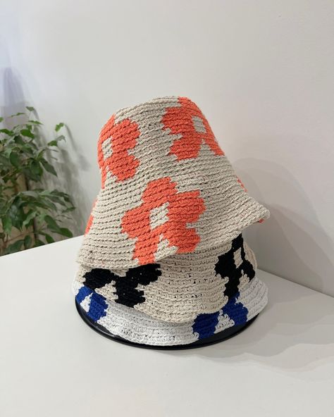 Let this PARADISE flower bucket hat whisk you away to your own little paradise! 🌼🌸🌺 Knitted Bucket Hat, Flower Bucket Hat, Cute Korean Fashion, Flower Bucket, Blue And Orange, Gift Card Sale, Accessories Bracelets, Ring Bracelet, Ring Necklace