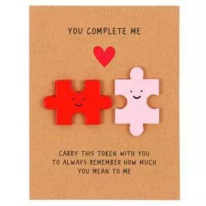 Valentine Day Handmade Cards, You Complete Me Puzzle, Boyfriend Valentines Day Gifts, Diy Cards For Boyfriend, Valentine's Day Gifts For Him, Valentines Day Cards Handmade, Love You To Pieces, Boutique Gifts, Birthday Gifts For Boyfriend Diy