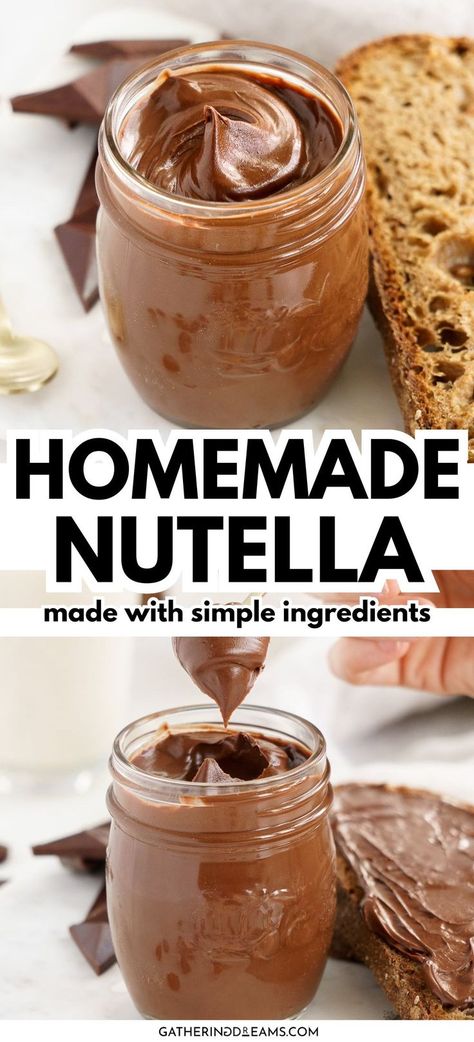 homemade nutella Homemade Nutella Recipes, Nutella Recipe, Healthy Nutella, Vegan Spread, Vegan Nutella, Easy Vegan Dessert, Homemade Nutella, Yummy Healthy Snacks, Nutella Recipes