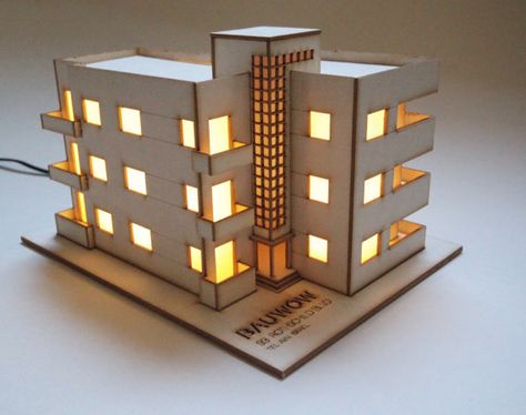 bauhauslit Bauhaus Building, Cardboard City, House Models, Bauhaus Architecture, Cardboard Model, Model City, Paper Architecture, Cardboard Toys, Paper City