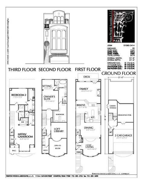 Brownstone Blueprints, Duplex Townhouse, Brownstone House, Detailed House, Brownstone Homes, Garage Dimensions, Apartment Floor Plan, Townhouse Designs, Casas The Sims 4