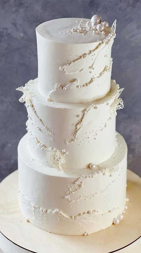 40 Pretty & New Wedding Cake Trends 2021 : White Contemporary Cake Concrete Wedding Cake, Contemporary Cake, Concrete Wedding, Wedding Cake Trends, Contemporary Wedding Cakes, Wedding Cake Pearls, Pretty Wedding Cakes, Traditional Wedding Cake, Dream Wedding Cake