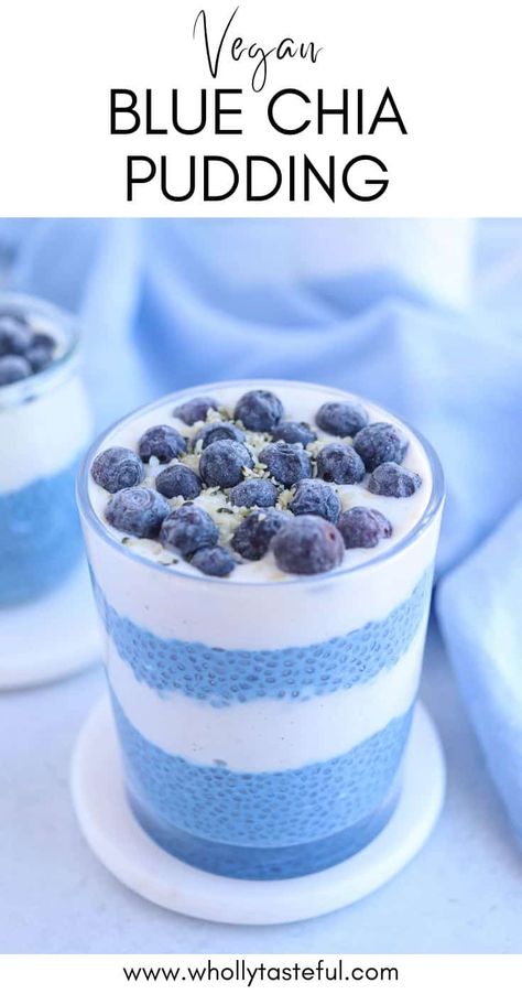 This Blue Chia Pudding is a fun and creative snack, breakfast or dessert that’s absolutely packed with nutritional goodness! It’s made with chia seeds, plant milk and blue spirulina powder. It’s also refined sugar free, gluten free, vegan and paleo friendly. Chia Seeds Plant, Spirulina Recipes, Veggie Meal Prep, Chia Pudding Recipes Healthy, Chia Recipe, Blue Spirulina, Chia Seed Recipes, Breakfast Specials, Plant Milk