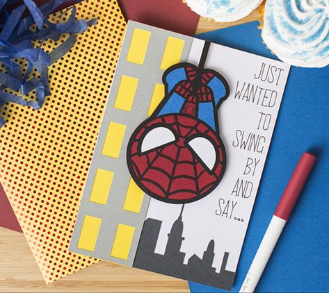 Marvel Birthday Card Ideas, Spider Man Birthday Cards, Birthday Card Spiderman, Spiderman Birthday Cards Handmade, Spiderman Birthday Card Ideas, Spiderman Card Ideas, Spiderman Birthday Card Diy, Spiderman Cards Handmade, Diy Cards For Girlfriend