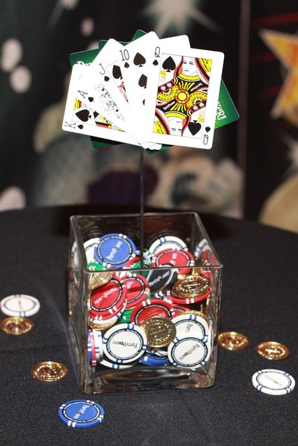 Photo 5 of 20: Las Vegas / 60th Birthday "Casino" | Catch My Party Casino Centerpiece, Tattoo Casino, 60th Birthday Party Ideas, Themed Centerpieces, Vegas Theme, Casino Decorations, Poker Party, Casino Royale Party, Vegas Party