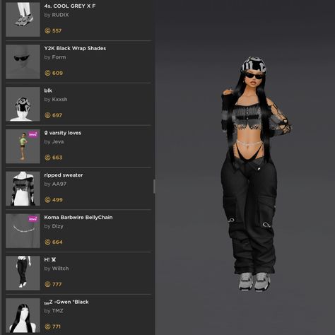 Imvu Outfits Under 4000 Credits, Imvu Outfits Ideas Baddie With Names, Imvu Outfits Ideas Baddie, Fit Imvu, Imvu Avatar Ideas, Imvu Fits, Imvu Outfits, Imvu Outfits Ideas Cute, Bratz Inspired Outfits