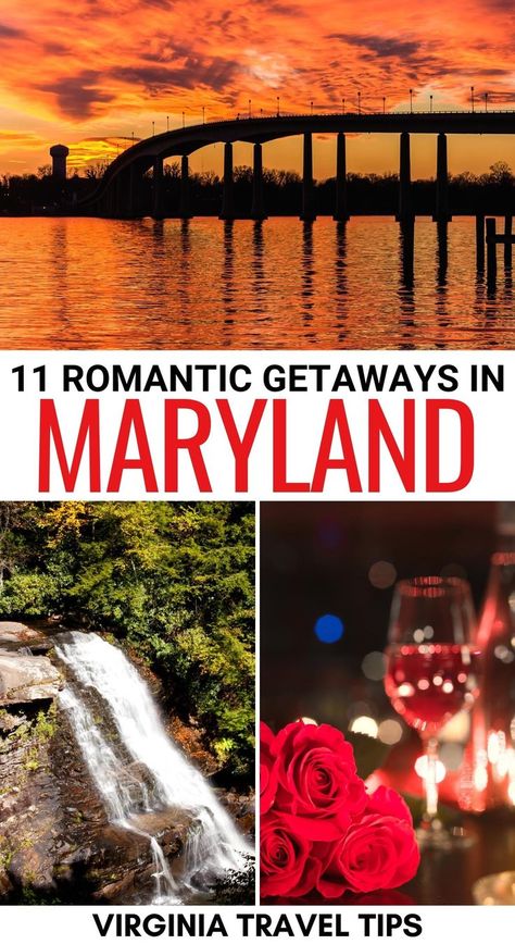 Are you heading away with your loved one and are searching for the best romantic getaways in Maryland? We have you covered with these B&Bs and charming towns! | Romance in Maryland | Things to do in Maryland for couples | Couples retreat Maryland | Romantic places in Maryland | Romantic trips Maryland | Maryland romantic getaways | Valentine's day in Maryland | Maryland honeymoon | Romantic towns Maryland | Romantic hotels Maryland | Romantic inns Maryland Things To Do In Maryland, Maryland Day Trips, Romantic Trips, Best Romantic Getaways, Couples Retreat, Romantic Hotels, Romantic Road, Virginia Travel, Romantic Hotel