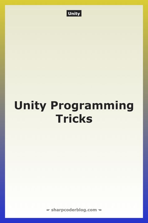 When it comes to programming in Unity, there is a plethora of useful programming keywords and commands to improve in-editor workflow and speed up the development process. Som... Unity Programming, Unity Game Development, Unity Games, Game Dev, Game Development, Speed Up, Programming, Things To Come