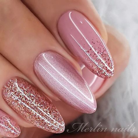 Gabriela P on Instagram: "🌸✨️ Recreate with NEW One Stroke Gel | ROSÈ GOLD NEW One Stroke Gel | NUDE METALLIC NEW One Stroke Gel | VINTAGE BLOOM #jetsetbeauty #jetsetbeautynails #merlinnails #nails #nailstagram #nailsofinstagram  #notpolish #manicure #rosegold #naturalnails #nailart #nailswag #instanails #nailporn #nokti #nu #bestnails #naildesign #weddingnails #shortnails #biab #glitternails #nailsonfleek #pinknails #nailsmagazine #russianmanicure #manicure #nailsdone #almondnails" Rosegold Nailart, Victoria Secret Nails, Instagram Recreate, Reflective Nails, Secret Nails, Rose Nails, Ballerina Nails, Nails Magazine, Square Nails