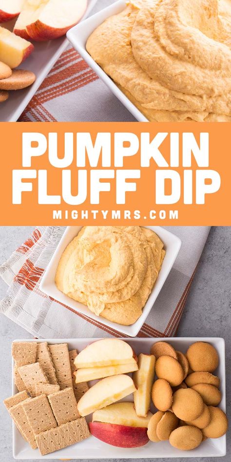 Fluff Dip, Pumpkin Fluff Dip, Halloween Appetizer, Pumpkin Fluff, Whipped Pumpkin, Pumpkin Bowl, Pumpkin Dip, Pumpkin Bowls, Yummy Fall Recipes