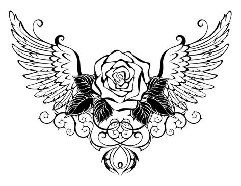 Pink angel wings Royalty Free Vector Image - VectorStock Angel Wings Rose Tattoo, Chest Tattoo Wings, Chest Tattoo Designs Female, Mom Tattoo Designs, Wing Tattoo Designs, Neck Tattoos Women, Tattoo Inspiration Men, Angel Wings Tattoo, Chest Tattoos For Women