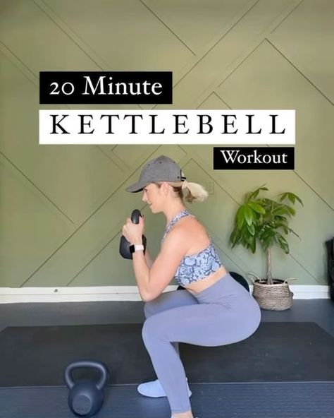 Kat B | Home Workouts on Instagram: "20 Minute Leg Workout with Kettlebells Do each exercise 10-12 reps and repeat this circuit 3x. Make sure to do both sides, I’m only showing 1 side for some exercises. 1. Wide squat with pulse 2. Reverse lunge with RDL 3. KB swings with side skip 4. Curtsy lunge 5. Narrow squat pulse ** For reference, I’m using 25lb and 40lb kettlebells. #workoutsforwomen #20minuteworkout #workoutsathome #athomeworkouts #lowerbodyworkout #lowerbody #kettlebellworkout #kettlebells #kettlebelltraining #kettlebellexercises #kettlebellworkouts" Narrow Squat, Squat Pulse, Kb Swings, Pulse Squats, 20 Minute Workout, Kettlebell Training, Reverse Lunges, Home Workouts, Kettlebell Workout