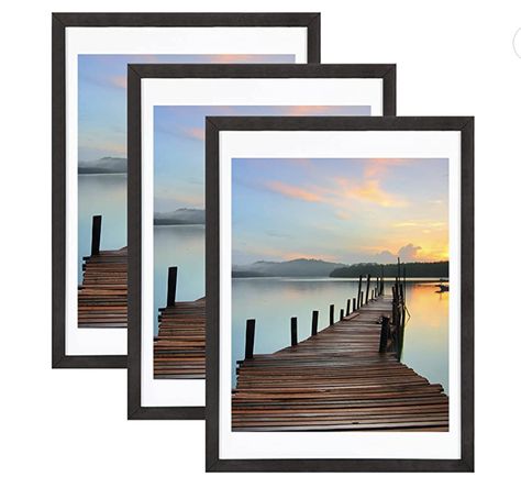 Pack of three poster-sized matte frames. I love the color on these. These are 18x24" #schoolcounselingoffice #schoolcounselor #mentalhealth #wellness #SEL Prints Horizontal, Classic Picture Frames, Gray Photo, Grey Picture Frames, White Photo Frames, Wall Frame Set, 8x10 Picture Frames, Easy Frame, Landscape Mode