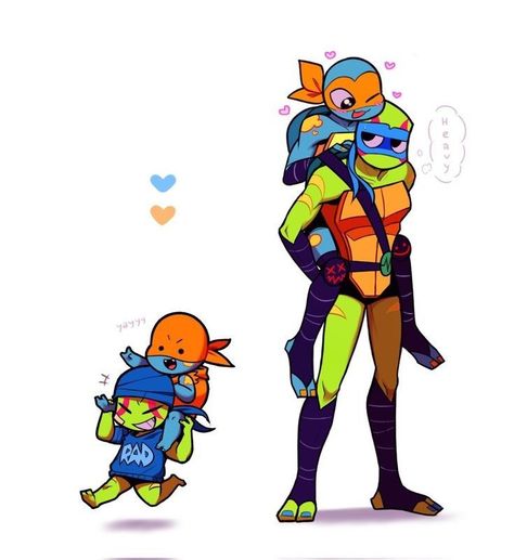 Leo And Mikey Rottmnt, Teenage Mutant Ninja Turtles Fanart, Rottmnt X Reader, Rottmnt Fanart, Tmnt Mikey, Turtle Tots, Ninja Turtles Funny, Tmnt Comics, Teenage Mutant Ninja Turtles Artwork