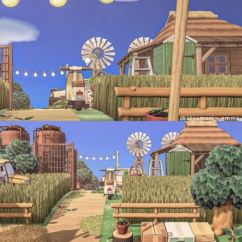 Acnh Midwest, Acnh Farmcore Entrance, Animal Crossing Entrance, Acnh Farm, Farm Core, Vegetable Animals, Farm Town, Future Islands, Japanese Countryside