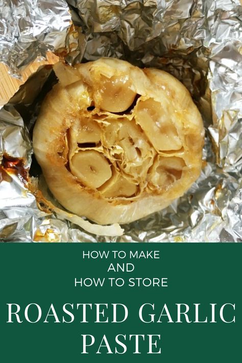 Roasted Garlic Paste, Roast Garlic Bulb, Easy Roasted Garlic, How To Cook Garlic, How To Roast Garlic, Roasted Garlic Recipe, Roast Garlic, Garlic Recipe, Garlic Uses