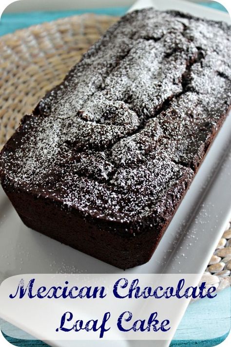 Breakfast Loaf, Bread Quick, Chocolate Loaf, Chocolate Loaf Cake, Cake Cooking, Mexican Chocolate, Cake Easy, Coffee Chocolate, Moist Chocolate Cake