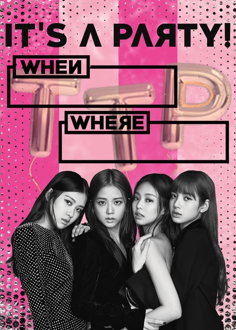 Having a BlackPink themed party? send your guests a this cute designed BLACKPINK Party Invitation. It's Free! Blackpink Bday Theme, Black Pink Birthday Invitation Card, Blackpink Party Theme, Black Pink Themed Birthday Party, Kpop Birthday Invitation, Blackpink Themed Birthday Party, Black Pink Birthday Theme, Blackpink Birthday Theme, Black Pink Invitation