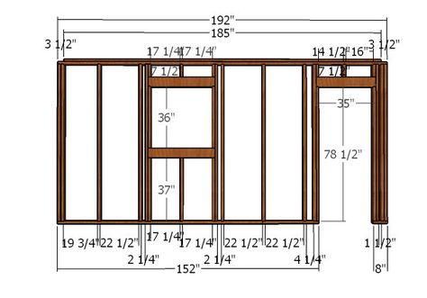 10x16 Shed Plans | HowToSpecialist - How to Build, Step by Step DIY Plans 10x16 Shed, Framing Walls, Diy Garden Shed, Small Shed Plans, Garden Shed Plans, Door Plans, Diy Storage Shed Plans, Diy Sheds, Wooden Storage Sheds