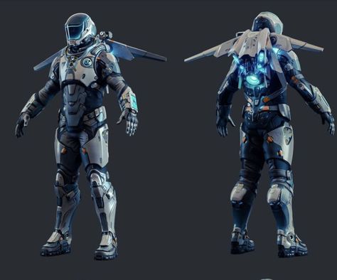 Sci Fi Flight Suit, Futuristic Jetpack Concept Art, Scifi Jetpack, Jet Pack Concept Art, Jetpack Concept Art, Space Suit Concept, Predator Alien Art, Super Suit, Power Armour