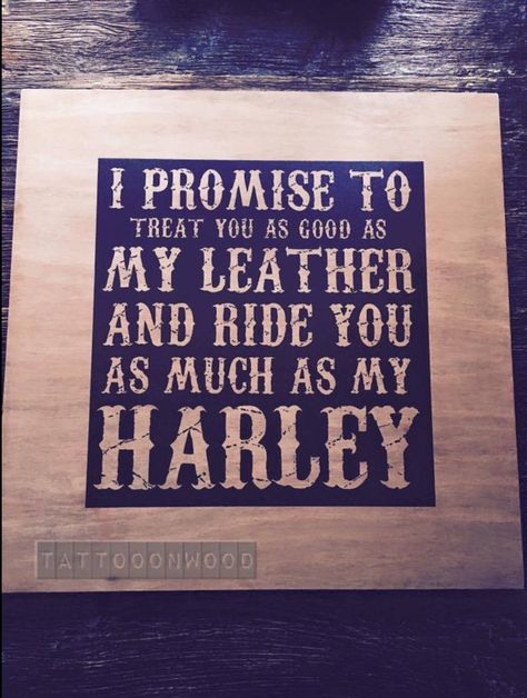 Biker wedding vows Sons of Anarchy | Woodburning Biker Wedding, Sons Of Anarchy, Wedding Vows, Treat Yourself, Novelty Sign, Good Things