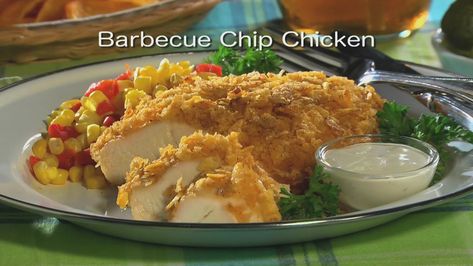 Chip Chicken, Barbecue Chips, Chicken Barbecue, Mr Food, Chicken For Dinner, Baked Chicken Breasts, Barbecue Chicken Recipe, Juicy Baked Chicken, Beef Stroganoff Easy