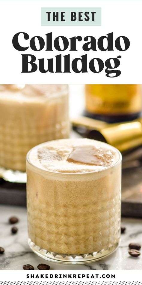 Moose Milk Cocktail, Bulldog Recipe, Porch Drinks, Colorado Recipes, Alcohol Desserts, Colorado Bulldog, Sweet Alcoholic Drinks, Kahlua Drinks, Alcoholic Desserts