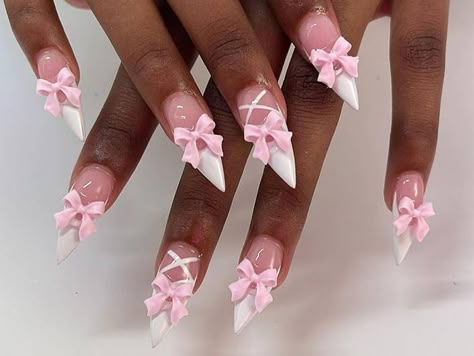 Nails Bow, Nails Coquette, Nails Charms, 2023 Makeup, Coquette Nails, Nails Dark, Nails Brown, Racun Shopee, Nails Square