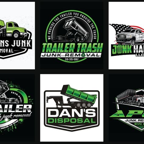 I will design junk removal logo with copyright Trash Logo Design, Junk Removal Logo, Junk Removal Business, Roll Off Dumpster, Junk Removal, Ad Logo, Logo Design Services, Logo Design, Packaging