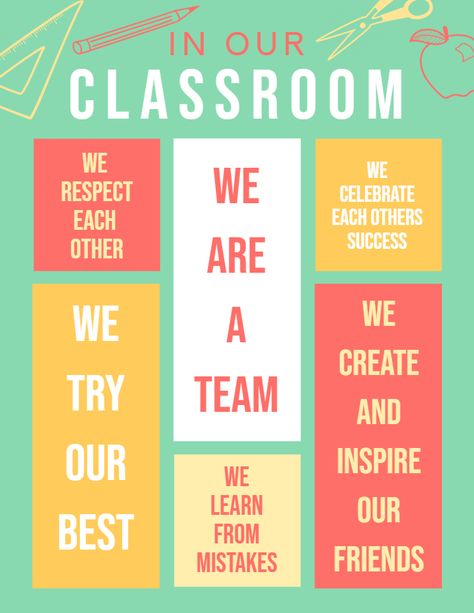 Classroom Rules Printable, Class Rules Poster, Classroom Posters Free, Classroom Goals, Rules Poster, Classroom Rules Poster, Class Poster, Core Words, Class Rules