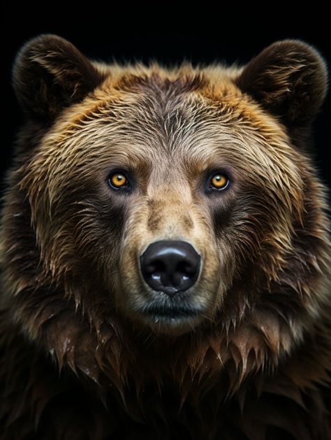 Grizzly Bear Face Tattoo, Grizzly Bear Cub, Cute Tattoo Ideas, Bear Portrait, Bear Fishing, Bear Artwork, Cute Tattoo, Bear Tattoos, Bear Images