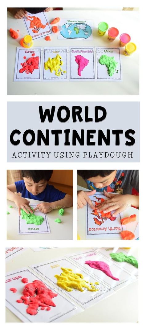 World Continents, Continents Activities, Preschool Social Studies, Montessori Geography, Geography For Kids, Geography Activities, Kindergarten Social Studies, Teaching Geography, Homeschool Geography