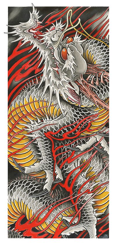 Traditional Japanese Dragon Sleeve, Dragon Irezumi Tattoo, Irezumi Dragon Tattoo, Dragon Tattoo Designs Sketches, Yakuza Dragon Tattoo, Dragon Irezumi, Dragon Japanese Tattoo, Tattoo Designs Heart, Dragon Tattoo Japanese