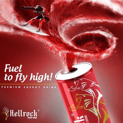 Product of India Instant Energizer An ideal combo with the right ingredients in the right proportion to give you extra strength and instant energy Hellrock Energy Drink's special formula contains high-quality ingredients: Caffeine, Taurine, B-Group Vitamins Energy Drink Advertisement, Vitamin Poster Design, Energy Drink Campaign, Energy Drink Ads Creative Advertising, Beverage Creative Ads, Energy Drink Poster Design, Energy Drink Creative Ads, Energy Drink Ads, Energy Drink Poster