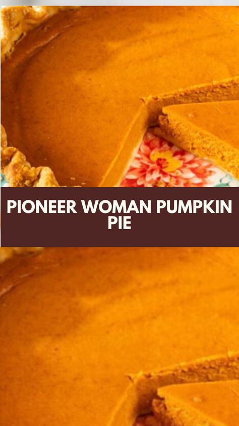 This easy Pioneer Woman Pumpkin Pie is a creamy and comforting dessert perfect for fall. Made with simple, common ingredients, it’s quick to prepare and delightful to serve at gatherings. The rich pumpkin filling and flaky crust create a delicious treat that everyone will love. Enjoy it warm with a dollop of whipped cream! Pumpkin Pie Ree Drummond, Pioneer Woman Pumpkin Pie Recipe, 9 Inch Pumpkin Pie Recipe, Pumpkin Pie Spice Recipe Pioneer Woman, Mediterranean Pumpkin Pie, Easy Delicious Pumpkin Pie, Pumpkin Pie Made With Heavy Cream, Pumpkin Pie Recipe Pioneer Woman, Pioneer Woman Pie Recipes