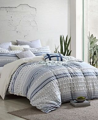 Navy Bedding, Cotton Comforter Set, Blue Comforter Sets, Coastal Bedding, Blue Comforter, Bedding Comforter, King Comforter Sets, Bed In A Bag, Cotton Comforters