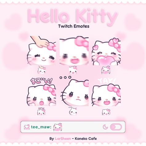 ꒰১ lar ໒꒱ (@LarSheen) on X Hello Kitty Emotes, Discord Server Role Ideas, Cool Text Symbols, Instagram Story App, Hello Kitty Pfp, Kitty Pfp, Discord Emotes, Free Overlays, Cafe Art