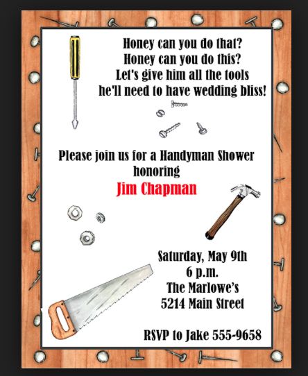 Invite 2 Guy Wedding Shower Ideas, Bridal Shower Honey, Honey Do Shower, Grooms Table, Man Shower, Groom Party, Perfect Guy, Couple Wedding Shower, Wedding Shower Decorations