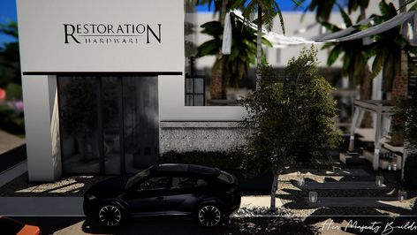 Rh Restaurant, Lotes The Sims 4, Sims 4 Family, Los Angeles Restaurants, Tumblr Sims 4, Rh Modern, Sims Hair, Sims 4 Build, Sims 4 Houses