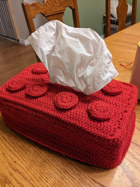 Ravelry: SuperEmily's Lego brick tissue box cover Tissue Box Cover, Lego Brick, Tissue Box Covers, Tissue Box, Covered Boxes, Tissue Boxes, Ravelry, Lego