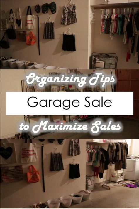 Here is how to organize a garage sale to maximize profits! Garage Sale Ideas Display Clothing Racks, Rummage Sale Ideas Display, Garage Sale Ideas Display, Estate Sale Planning, Organize A Garage, Garage Sale Organization, Leftover Storage, Garage Sale Tips, Rummage Sale