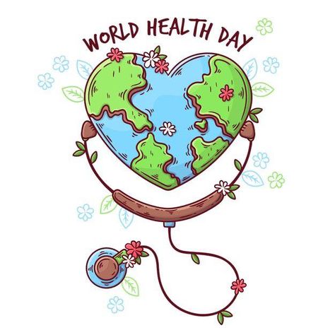 Happy #WorldHealthDay don’t forget to make your health, both mental and physical, a priority!! Health Drawing Ideas, Health Poster Design Creative, Poster Making About Health, World Health Day Drawing, Health Slogans, Logo For School, Monsters Drawings, Ppt Ideas, Magazine Cover Page