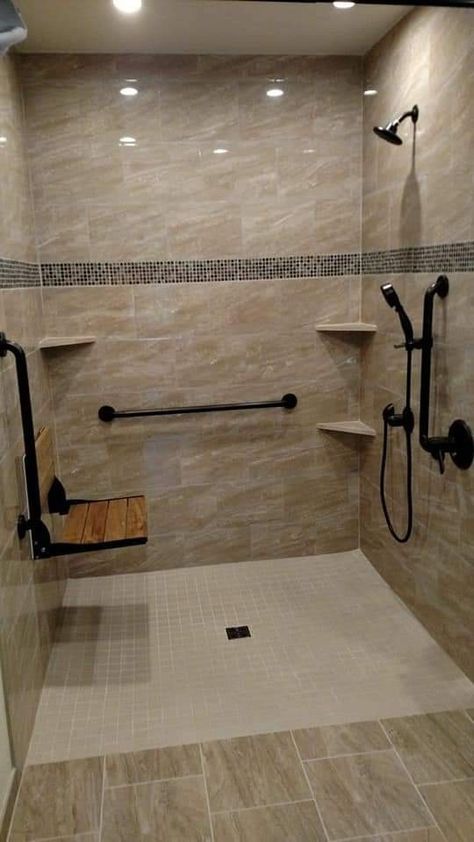 Accessible Bathroom Design, Ada Bathroom, Accessible Home, Modern Home Decor Bathroom, Mold In Bathroom, Budget Bathroom Remodel, Accessible Bathroom, Gorgeous Bathroom, Aging In Place