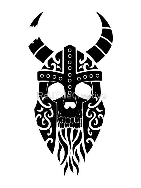 Viking Skull Art, Norse Mythology Tattoo, Viking Skull, Rune Tattoo, Norse Symbols, Norse Tattoo, Nordic Tattoo, Pagan Art, Celtic Tattoos