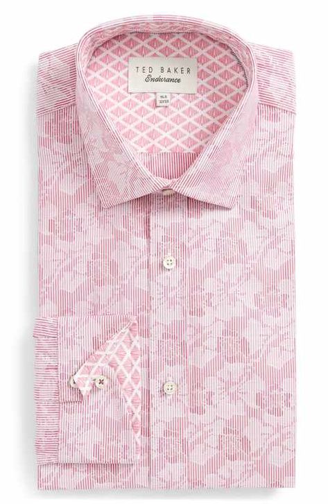 Big And Tall Men Fashion, Pink Shirt Outfit, Floral Dress Shirt, Fitted Floral Dress, Top Clothing Brands, Shirt Dress Pattern, Mens Printed Shirts, Formal Shirt Dress, Dress Shirt And Tie