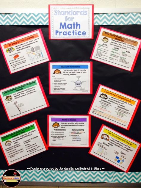 Standards for Math Practice, Mr Elementary Math Math Practices Posters, Mathematical Practices Posters, Math Instructional Coach, Standards For Mathematical Practice, Mathematical Practices, Math Centers Middle School, Math Practice, 8th Grade Math, Math Methods